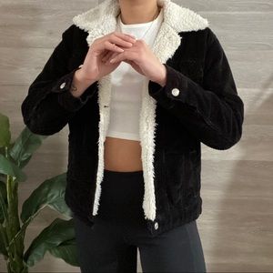Black Fur Collar Jacket